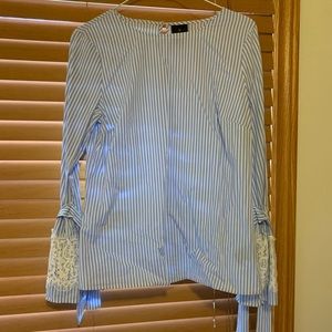 Adorable white and blue blouse